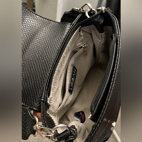 Black Mini Backpack + shoulder or crossbody bag purse - Picture 3 of 12